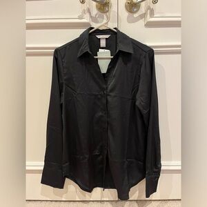 Brand new H and M black satin shirt in size small